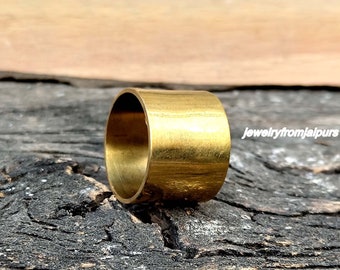 Cigar Band Ring, Wide Band Ring, Minimalist Ring, Thick Band Ring, Statement Ring, Thick Ring, 12mm Band Ring, Gold Thick Band, Wedding Ring