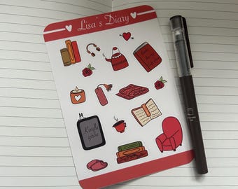 Hoja de pegatinas | amantes de los libros