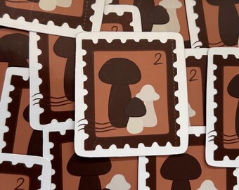 Pegatina | Academia oscura | Sello postal con forma de hongo