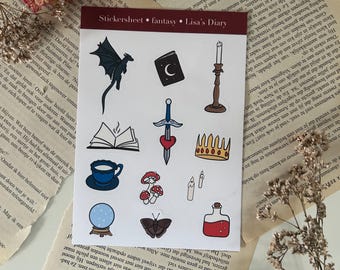 Hoja de pegatinas | fantasía