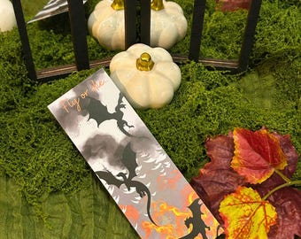 Marcapáginas de la Cuarta Ala | Marcapáginas con dragones | Vuela o muere