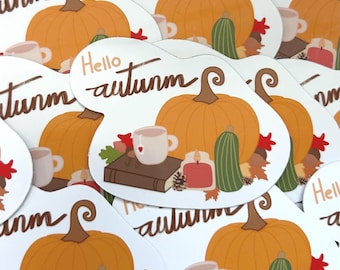 Pegatina de libro | pegatina de otoño