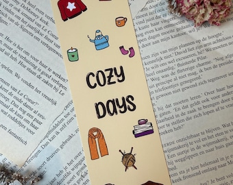 Marcapáginas Días Acogedores | Lindo marcapáginas para lectores acogedores | Accesorio de lectura