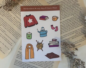 Hoja de pegatinas | días acogedores