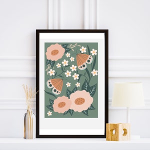 Set of 3 Flower Market Prints, Exhibition Posters, Botanical Prints, Flower Print Set, Gallery Wall Art, Floral Boho Wall Art Poster Prints