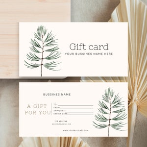 Gift Certificate Template, Editable Gift Certificate Template, Modern Gift Certificate, Editable Gift Card, Instant Download, Gift Voucher