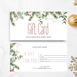 Gift Certificate Template, Editable Gift Certificate Template, Modern Gift Certificate, Editable Gift Card, Instant Download, Gift Voucher