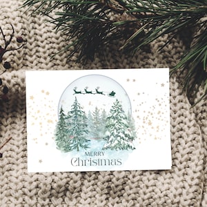 Minimalistische Weihnachtskarte Vorlage Canva, einfache Weihnachtskarte zum Ausdrucken, Aquarell Weihnachtskarte digitaler Download, frohe Weihnachtskarte