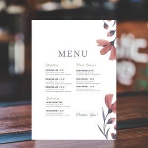 Paquete de plantillas de menú de restaurante moderno, plantilla de menú editable, lista de precios de plantilla de menú editable, menú minimalista, cartel de bienvenida del restaurante