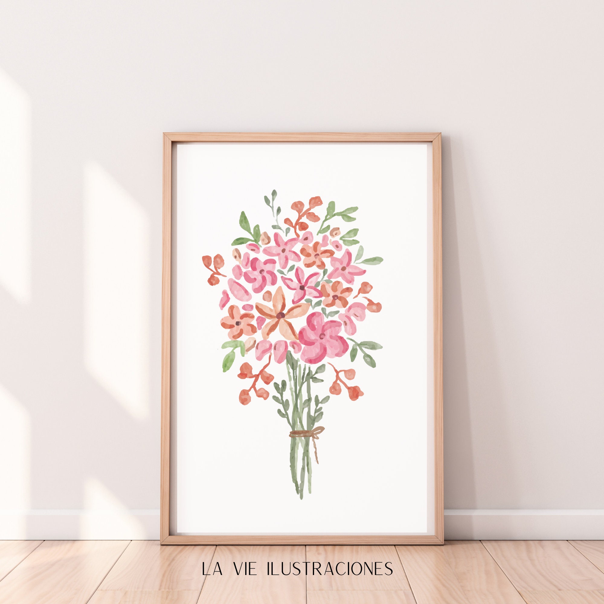 Set of 3 Wildflower Prints - Floral Instant Art - Printable Art - Line ...