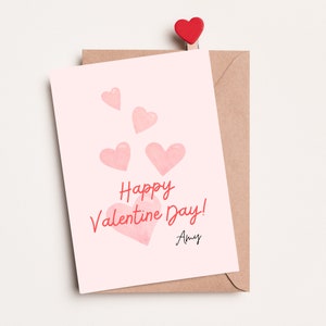 Feliz Ramo de San Valentín / Tarjeta de San Valentín Dulce y Sencilla / Descarga Digital Imprimible