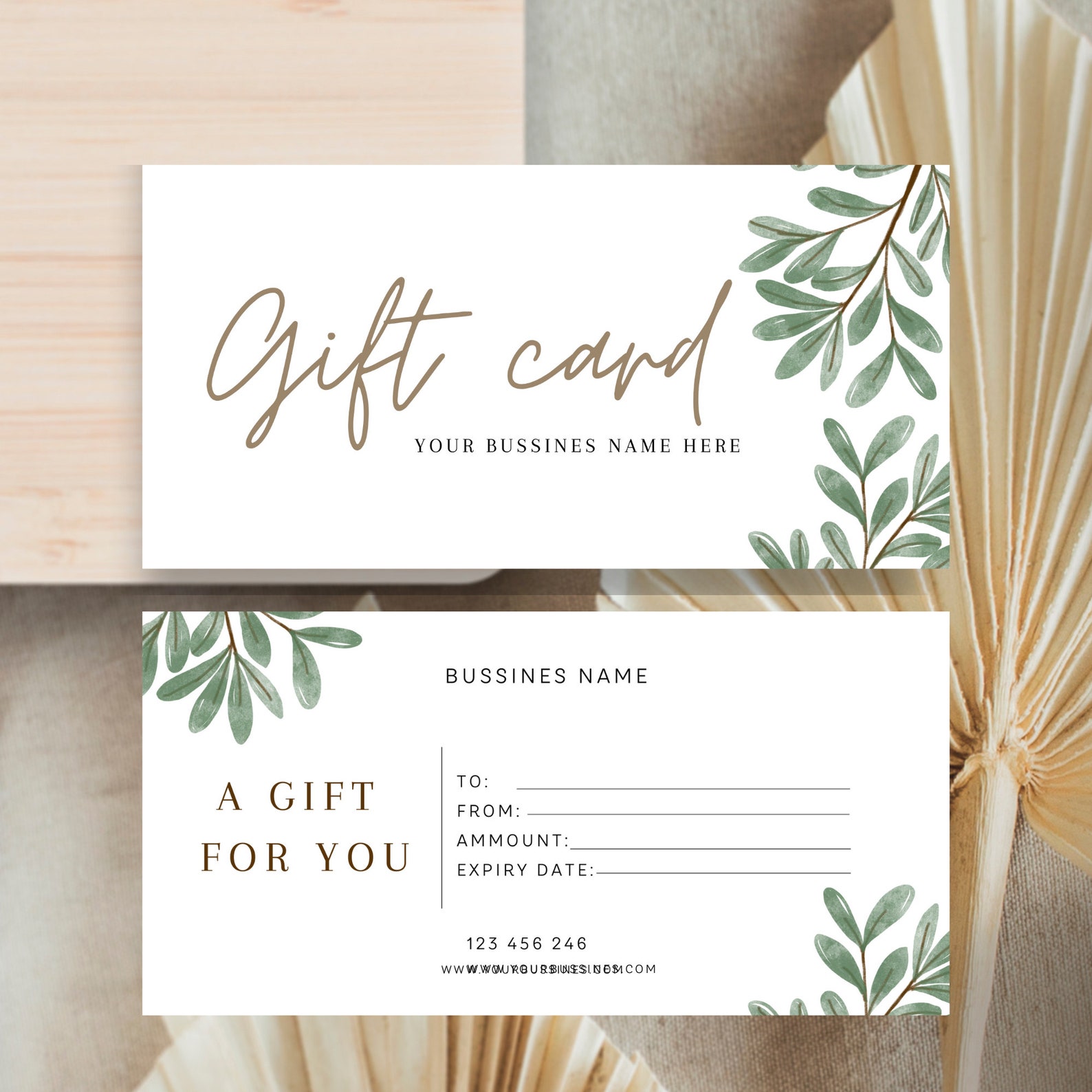 Editable Gift Certificate Template, Modern Gift Certificate, Editable ...