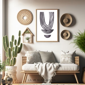 Boho simple wall art decor printable boho sun and rainbow wall art beachy simple boho art set beige neutral botanical sun moon boho gallery