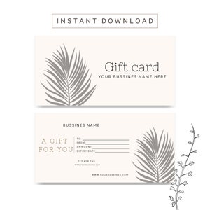 Editable Gift Certificate Template, Modern Gift Certificate, Editable Gift Voucher, Printable Gift Card, A Gift For You Card, DIY, Canva