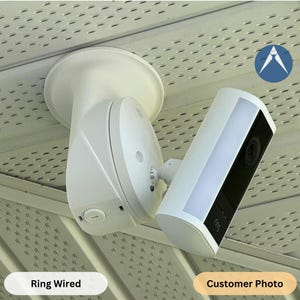 Slim Single 90 Soffit Mount for Floodlight Cameras for Ring, Blink, Wyze and more.