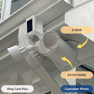 Wall Standoff Extension for Floodlight Cameras - Avoid Downspouts, Improve Coverage