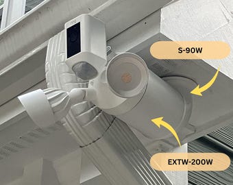 Wall Standoff Extension for Floodlight Cameras - Avoid Downspouts, Improve Coverage