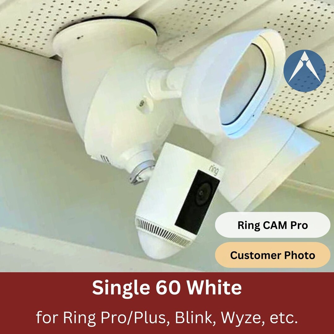 60deg Soffit Mount for Floodlight Cameras Ring Pro/plus, Blink, Wyze