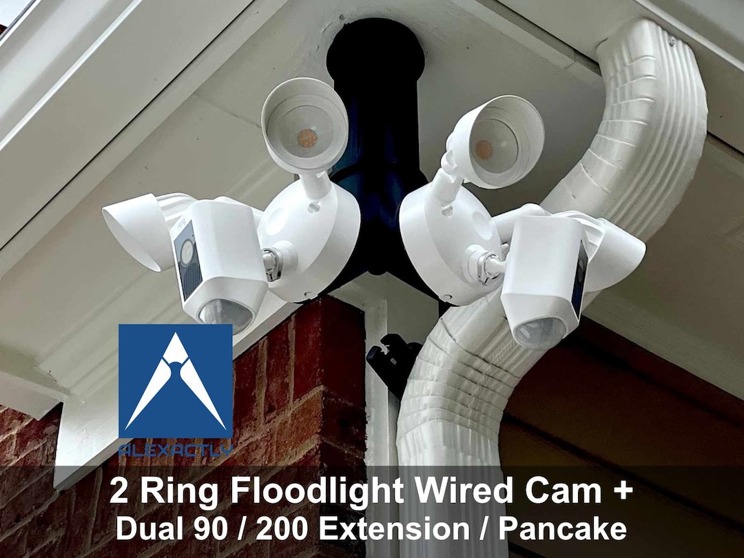 Dual 90 Soffit Mount for Security Floodlight Camera Eave Mount for