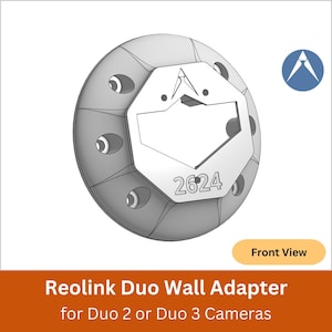REOLINK Duo Wall Mount Adapter – Fits 75mm Octagon Bracket – PoE & WiFi Models – Junction Box Gasket Included