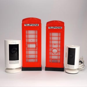 London Red Phone Booth, British K6 Telephone Box for ring Cameras