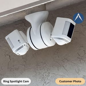 Dual Floodlight Camera Mount: Slim 7" for Ring, Blink, Wyze and more