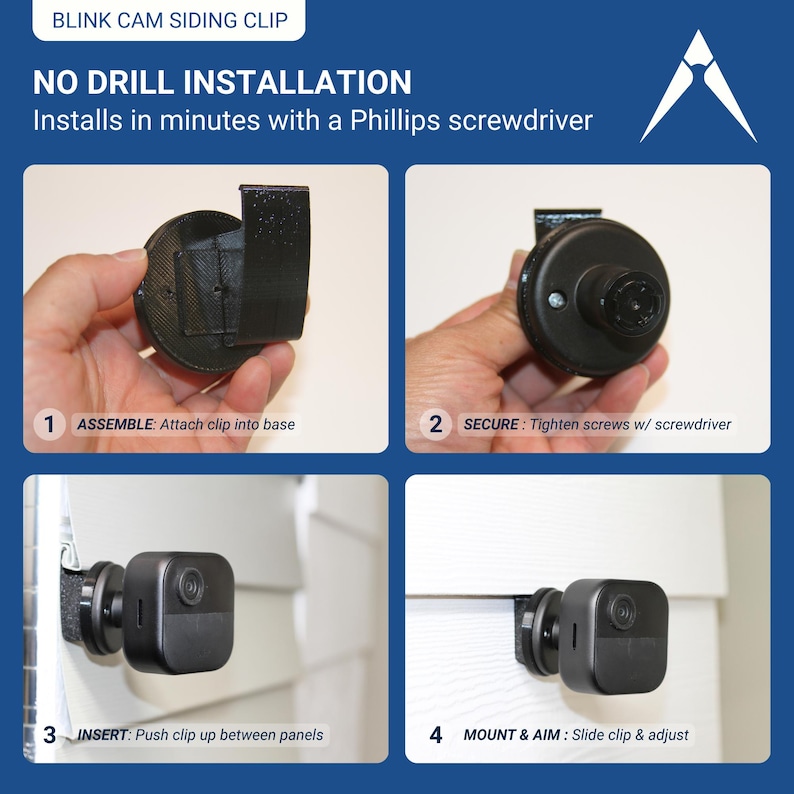 Blink Cam Siding Clip - Dutch Lap, Traditional, Plank - No Drill Mount