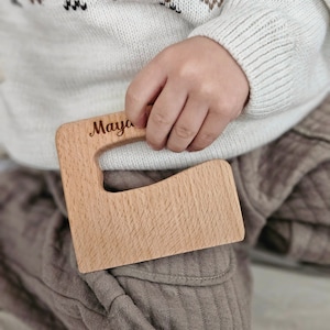 Personalized Montessori knife, children&#39;s wooden knife with name, children&#39;s cutlery, safe knife for children, children&#39;s cutlery safe wood
