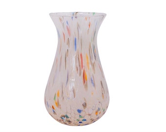 San Francisco, Murano Glasses Vase Color "Ivory", Model Simone Small, Handmade, Murano Glass Made in Italy