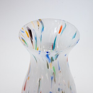 San Diego, Murano Glasses Vase Color White, Model Simone Small, Handmade, Murano Glass Made in Italy image 3