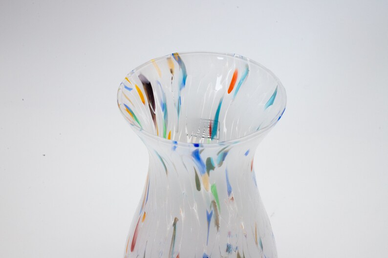 San Diego, Murano Glasses Vase Color White, Model Simone Small, Handmade, Murano Glass Made in Italy image 3