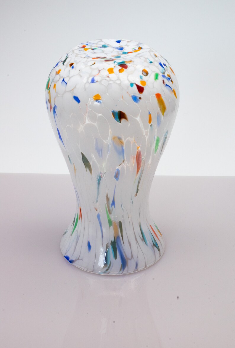 San Diego, Murano Glasses Vase Color White, Model Simone Small, Handmade, Murano Glass Made in Italy image 8