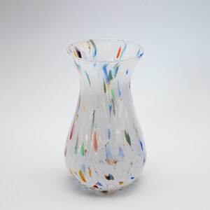 San Diego, Murano Glasses Vase Color White, Model Simone Small, Handmade, Murano Glass Made in Italy image 2