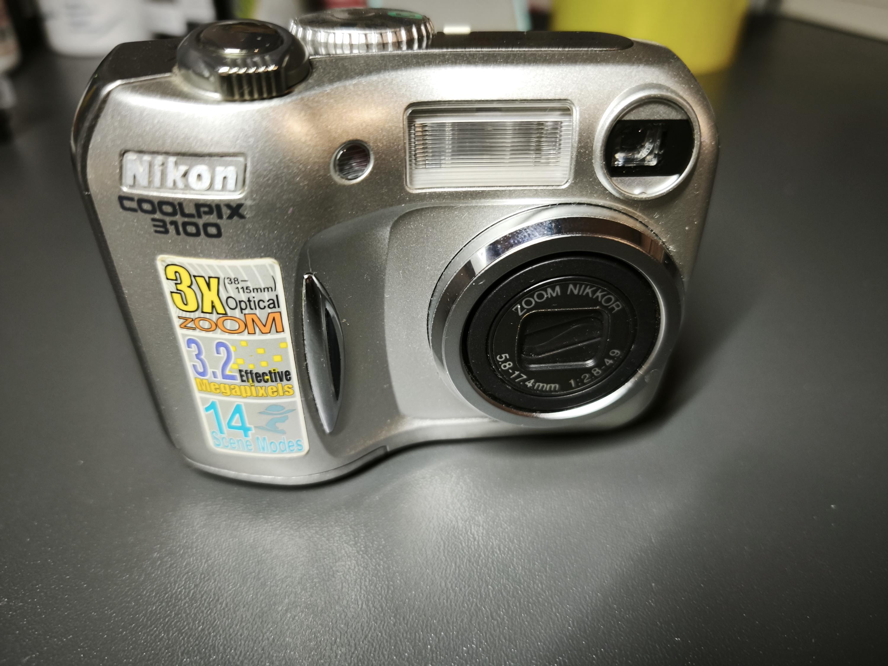 Nikon Digital Camera Coolpix 3100 3.2MP Silver Tested