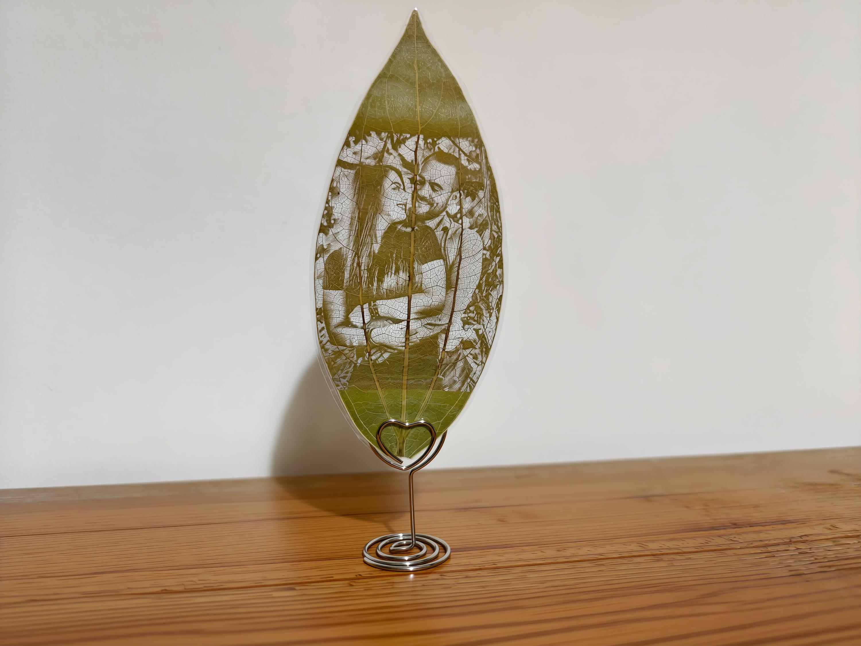 Custom Engraved Leaf With Frame or Holder - Etsy UK