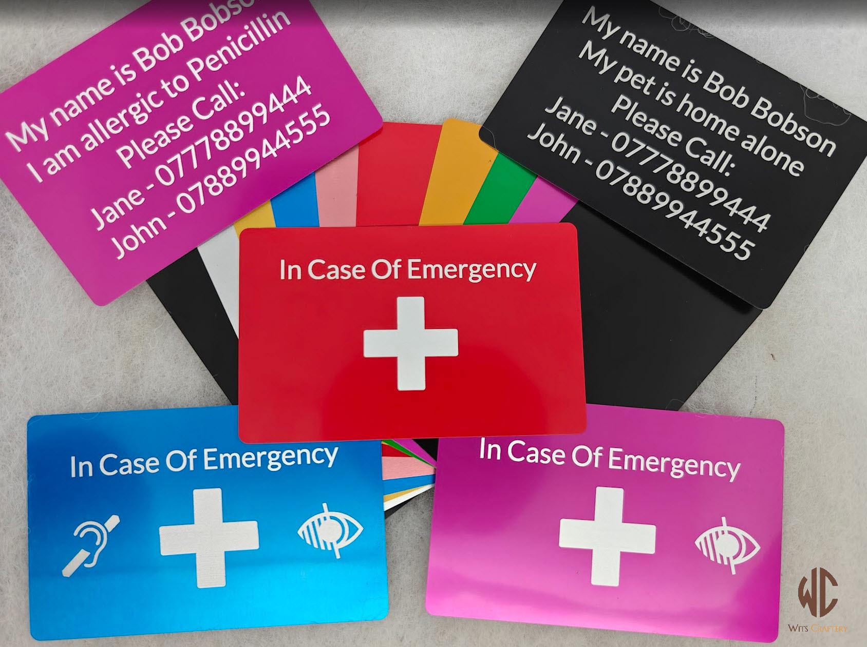 ICE Cards - Emergency Contacts Card - Etsy UK