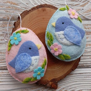 Easter decor, felt egg, bunny ornament, felt eggs ornament Easter Gift Felt bunny ornament.