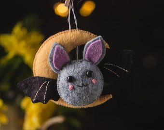 Filz Fledermaus Schnittmuster: Halloween Ornament (PDF-Muster)