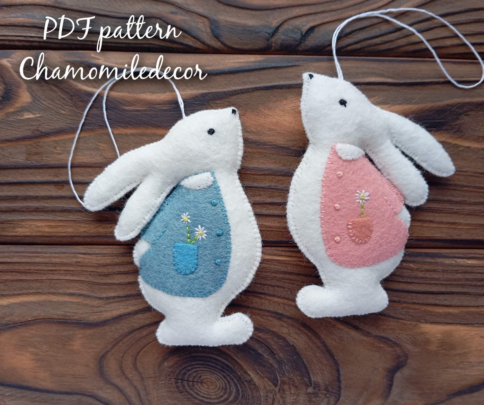 フェルトのウサギのオーナメント - Etsy 日本