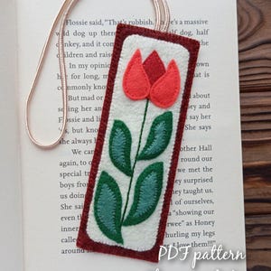 Felt bookmark pattern, Felt ornament pattern, felt patterns, Cute Reading Accessory,