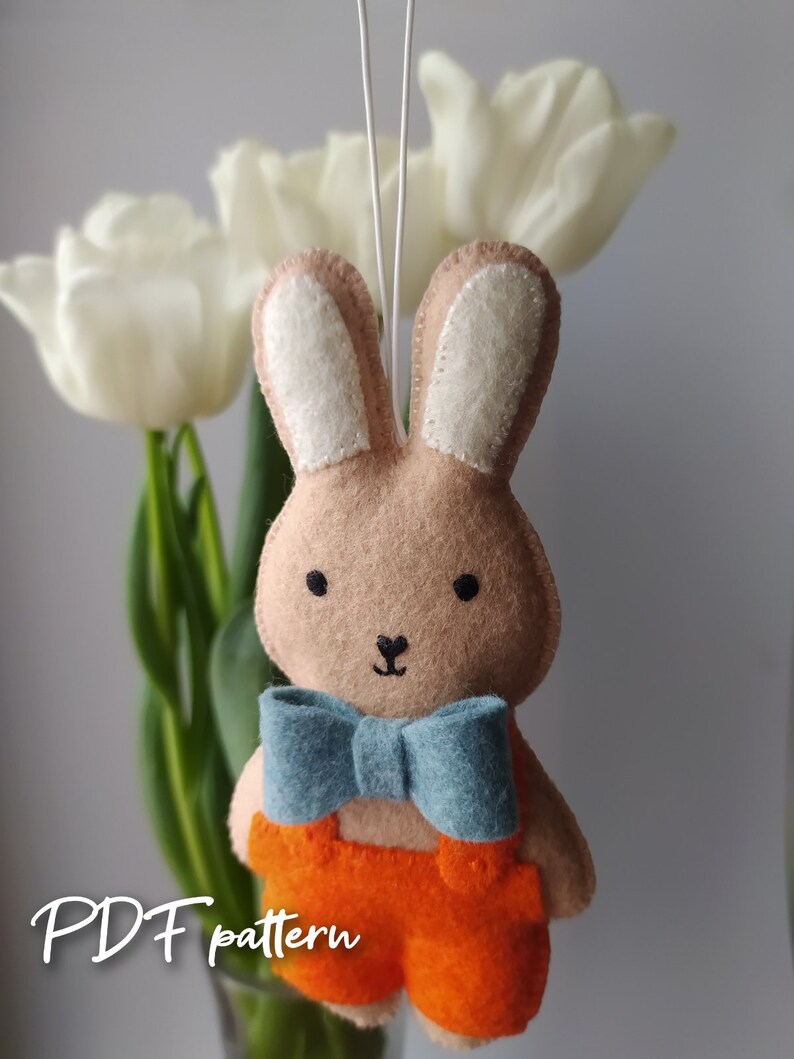 Felt Bunny Ornament Sewing Pattern: DIY Easter Decor (PDF Pattern) - Etsy