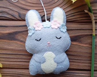 Felt Bunny Sewing Pattern: Easter Ornament Decor (PDF Pattern)