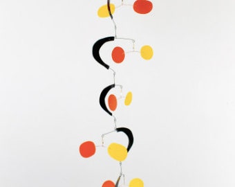 Swirling #1 Kinetic Mobile: Mid Century Modern Art Dekoration