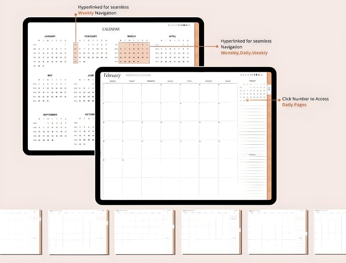 Undated Digital Planner 2024 2025 Undated iPad Goodnotes Notability ...