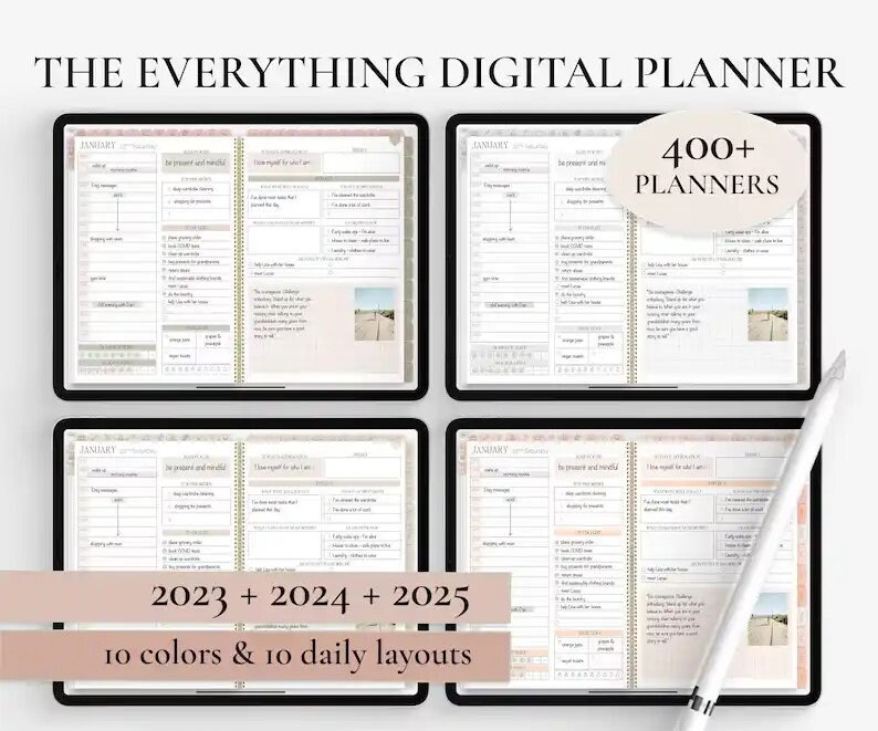 2024 Planner Undated Digital Downloadable Planners for iPad and Android ...