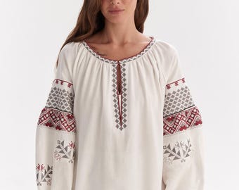 Women's Vyshyvanka Blouse with Ukrainian Embroidery, Stylish Design for Every Occasion, Made in Ukraine