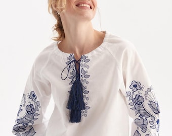 Women's Vyshyvanka "Barva" - Beautiful Ukrainian Embroidered Blouse, Perfect for Every Occasion, Made in Ukraine