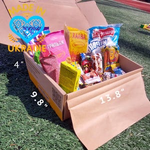 Boîte mystère de bonbons ukrainiens fabriquée en Ukraine | Boîte cadeau de bonbons authentiques d'Ukraine | Goûts premium (au moins 60 oz)