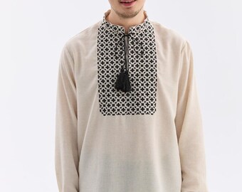 Men's Vyshyvanka "Bandera" - Ukrainian Embroidered Shirt for Men, Perfect Gift, Made in Ukraine