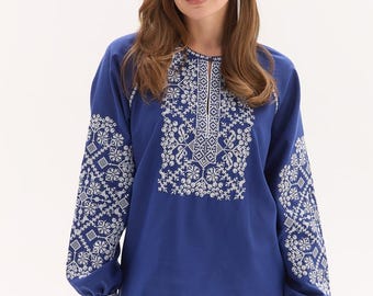 Women's Ukrainian Vyshyvanka "Anna" Embroidered Blouse, Traditional Style, Perfect Gift for Her, Made in Ukraine